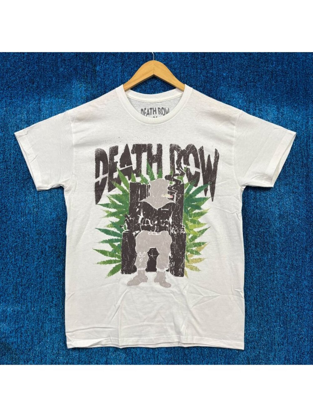 Death Row Records White Rap T-Shirt Size Medium